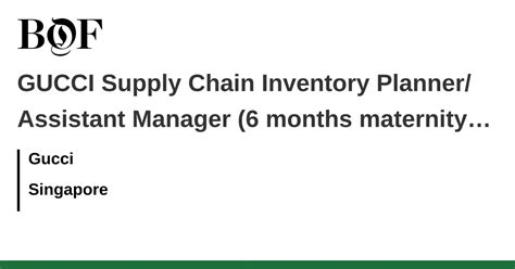 Gucci hiring Supply Chain Inventory Planner (1